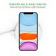 Coque iPhone 11 silicone fond holographique Mercure Bleu et Orange Design Evetane