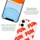 Coque iPhone 11 silicone fond holographique Fun orange Design Evetane