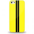 Coque rigide jaune racing noir iPhone 5 / 5S