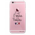 Coque iPhone 6/6S rigide transparente C'est l'amour Dessin La Coque Francaise
