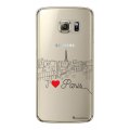 Coque Samsung Galaxy S6 rigide transparente J'aime Paris Dessin La Coque Francaise