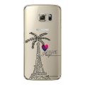 Coque Samsung Galaxy S6 rigide transparente Paname plage Dessin La Coque Francaise