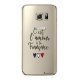 Coque rigide transparent C'est l'amour à la française pour Samsung Galaxy S6