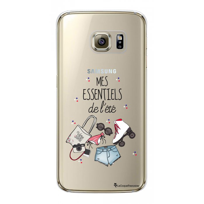 Coque Samsung Galaxy S6 Edge Plus rigide transparente Essentiels Eté Dessin La Coque Francaise - Coquediscount