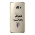 Coque Samsung Galaxy S6 Edge Plus rigide transparente Besoin soleil cocktails Dessin La Coque Francaise