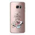 Coque Samsung Galaxy S7 Edge rigide transparente Essentiels Eté Dessin La Coque Francaise