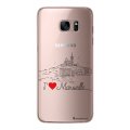 Coque Samsung Galaxy S7 rigide transparente J'aime Marseille Dessin La Coque Francaise