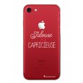 Coque iPhone 7/8/ iPhone SE 2020 rigide transparente Jalouse blanc _ Edition rouge Dessin La Coque Francaise
