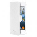 Etui Rabat Cuir Licence PURO pour iPhone 5 / 5S Coloris Blanc