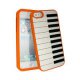 Coque silicone aspect Piano relief orange pour iPhone 5