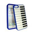 Coque silicone aspect Piano relief bleu pour iPhone 5/5S
