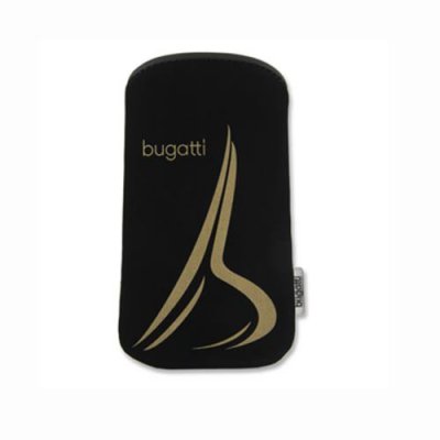 Slim Case Bugatti Soft Touch Neopren noir golden iPhone 3g 3gs 