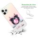 Coque iPhone 11 Pro silicone fond holographique Bubble Dog Design Evetane