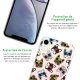 Coque iPhone Xr silicone fond holographique Chiens à Lunettes Design Evetane