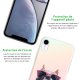 Coque iPhone Xr silicone fond holographique Bubble Dog Design Evetane