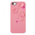 Coque pastel rose pour iPhone 5 / 5S Kirigami coeurs Switcheasy.