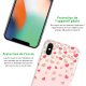 Coque iPhone X/Xs silicone fond holographique Coeurs en confettis Design Evetane