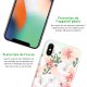Coque iPhone X/Xs silicone fond holographique Orchidées Design Evetane