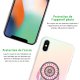 Coque iPhone X/Xs silicone fond holographique Attrape Rêve Rose Fushia Design Evetane