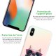 Coque iPhone X/Xs silicone fond holographique Bubble Dog Design Evetane