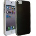 Coque aspect chrome et aluminium mat noir iPhone 5 / 5S