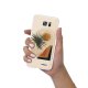 Coque Samsung Galaxy S7 silicone transparente Palmier et Soleil beige ultra resistant Protection housse Motif Ecriture Tendance Evetane