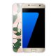 Coque Samsung Galaxy S7 silicone transparente Feuilles vertes et roses ultra resistant Protection housse Motif Ecriture Tendance Evetane
