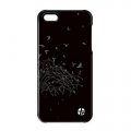 Coque arriere Trexta Nature Noire en cuir Bird Black iPhone 5 / 5S