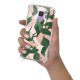 Coque Samsung Galaxy S9 anti-choc souple angles renforcés transparente Feuilles vertes et roses Evetane