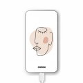 Batterie verre trempé 8000mAh Croquis visage Motif Ecriture Tendance Evetane