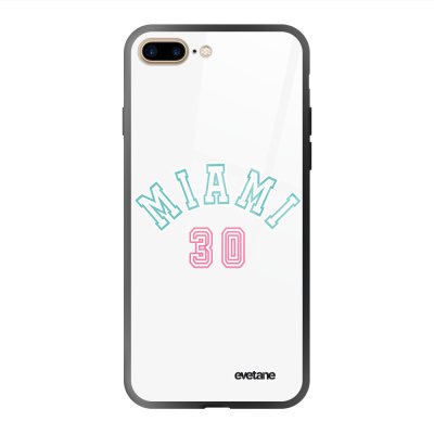 Coque iPhone 7 Plus/ 8 Plus Coque Soft Touch Glossy Miami 30 Design Evetane