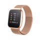 Montre connectée Bluetooth avec moniteur de fréquence cardiaque,podomètre,calories brûlées, contrôle de la musique rose gold