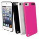 Pack 3 coques silicone noir rose blanc iPod Touch 5 + film
