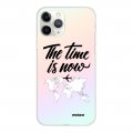 Coque iPhone 11 Pro silicone fond holographique The time is Now Design Evetane
