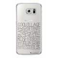Coque Samsung Galaxy S6 rigide transparente Les mots de l'été Dessin La Coque Francaise