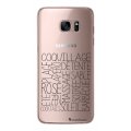 Coque Samsung Galaxy S7 Edge rigide transparente Les mots de l'été Dessin La Coque Francaise