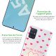 Coque Samsung Galaxy A51 5G silicone transparente Pluie de Bonheur Rose ultra resistant Protection housse Motif Ecriture Tendance La Coque Francaise