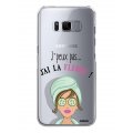 Coque Samsung Galaxy S8 rigide transparente J'ai La Flemme Dessin Evetane