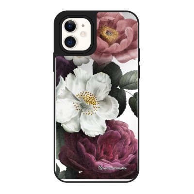 Coque iPhone 11 miroir Fleurs roses Design La Coque Francaise.