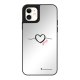 Coque iPhone 11 miroir Coeur Noir Amour Design La Coque Francaise.