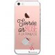 Coque rigide transparent Soirée ar'rosé à la française pour iPhone SE / 5S / 5