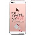 Coque iPhone SE / 5S / 5 rigide transparente Soirée ar'rosé Dessin La Coque Francaise