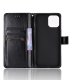 Etui Coque iPhone 12 Mini Noir, Protection Housse Portefeuille Emplacement cartes , support dépliant et Languette Magnétique 