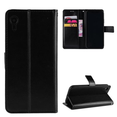 Etui Coque iPhone X/XS Noir, Protection Housse Portefeuille Emplacement cartes ,support dépliant et Languette Magnétique 