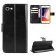 Etui Coque iPhone 7/8/SE 2020 Noir, Protection Housse Portefeuille Emplacement cartes , support dépliant Languette Magnétique 