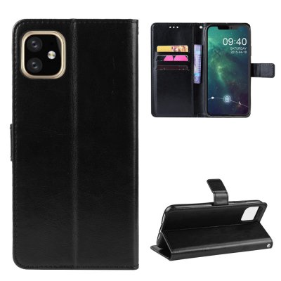 Etui Coque iPhone 11 Noir, Protection Housse Portefeuille Livre Emplacement cartes , support dépliant et Languette Magnétique 