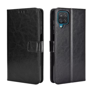 Etui Coque Samsung Galaxy A12 Protection Housse Portefeuille Livre Emplacement cartes , support dépliant Languette Magnétique 