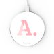 Chargeur Induction contour argent blanc Initiale A La Coque Francaise