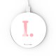 Chargeur Induction contour argent blanc Initiale I La Coque Francaise