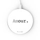 Chargeur Induction contour argent blanc Amour La Coque Francaise